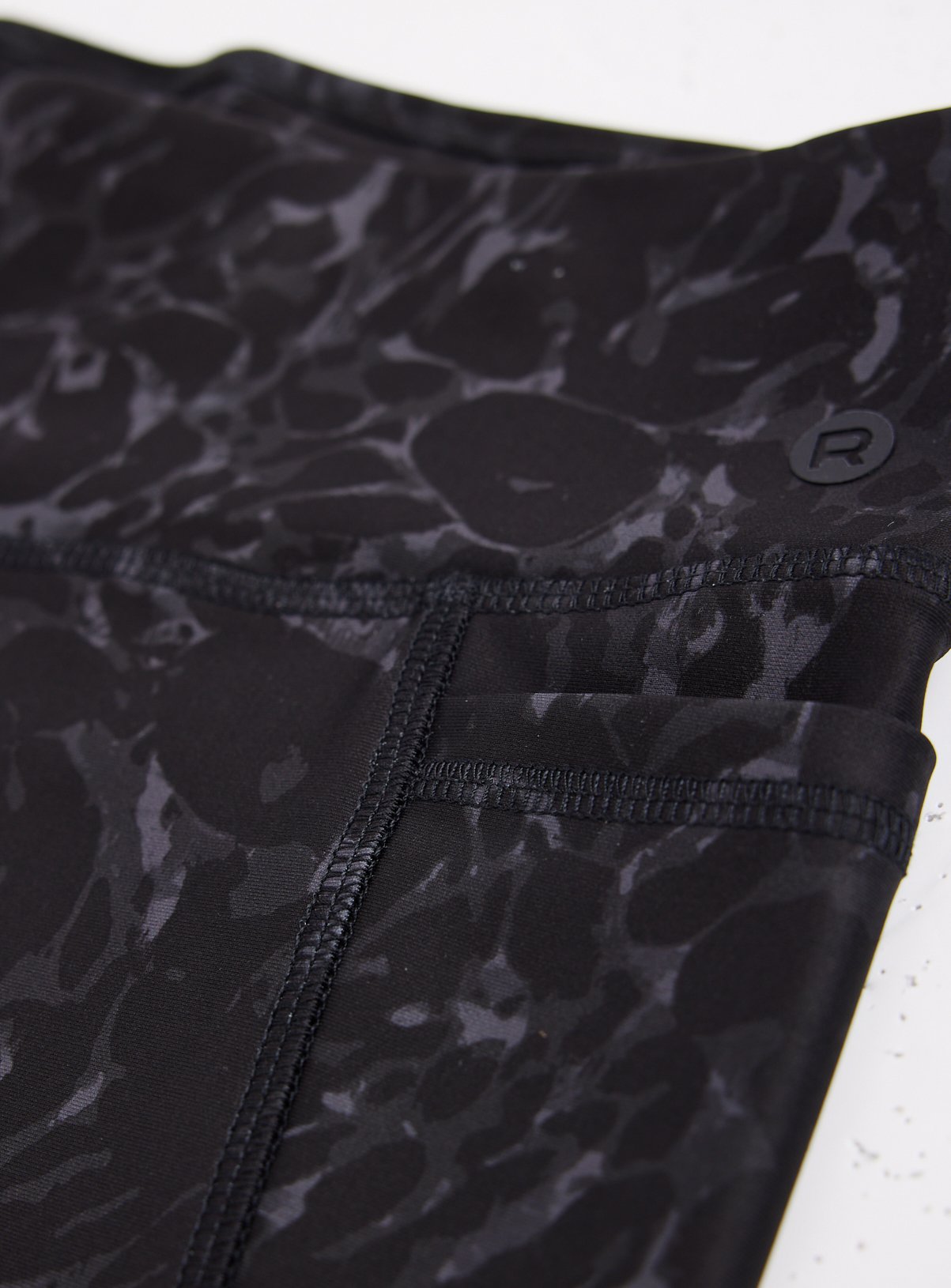 REAKTIV Black Print High Waisted Everyday Full Length Legging XS - Image 4 thumbnail